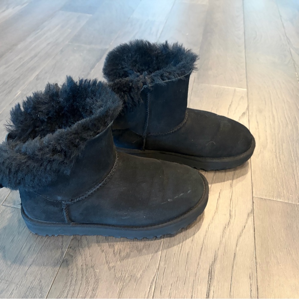 UGG Black Fur-Lined Footwear